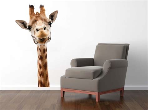 Giraffe Decal Zoo Animal Decal Giraffe Photography Vinyl Wall Decal