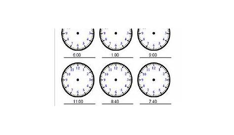 read clock worksheets