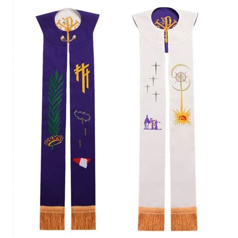 Blessume Clergy Priest Stole Reversible Embroidery Stole Without