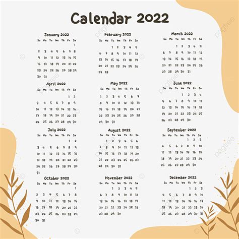 Gambar Unduh Kalender Estetika 12 Bulan 2022 Kalender Semua Kalender