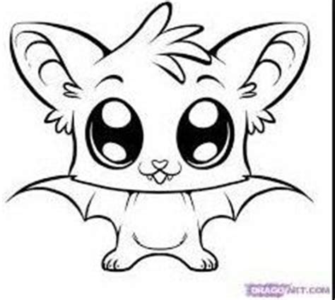 Schattig katoenen serveerster schortje met kant. Chibi bat | dieren - Kawaii tekeningen, Kleurplaten en ...