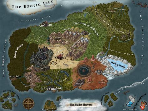 Oc R Dnd I Just Finished Creating My Detailed Homebrew Campaign Map Dnd