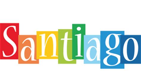 Santiago Logo | Name Logo Generator - Smoothie, Summer, Birthday, Kiddo, Colors Style