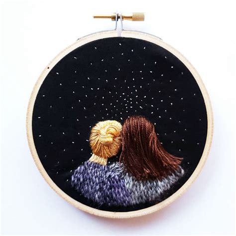 We did not find results for: Two Girls Bun and Flowing Hair Beneath The Stars - Hand Embroidery, Hoop Art, Contemporary ...
