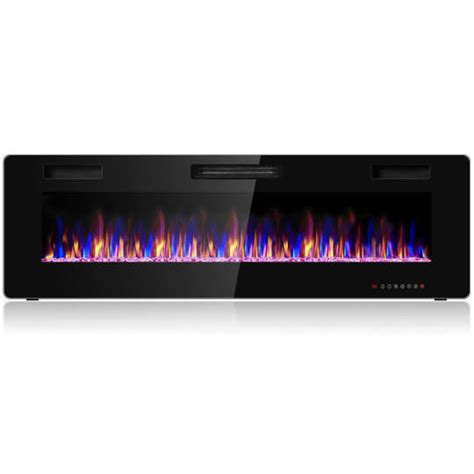 60 Recessed Ultra Thin Wall Mounted Electric Fireplace