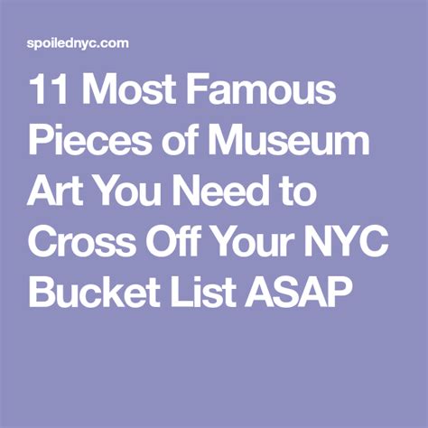 11 Most Famous Pieces Of Museum Art You Need To Cross Off Your Nyc