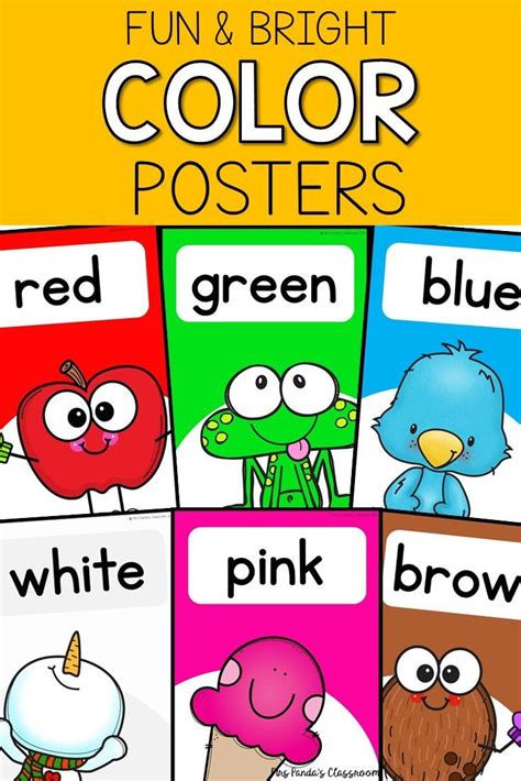 Colour Word Posters Australian Fonts Bright Rainbow Classroom Decor