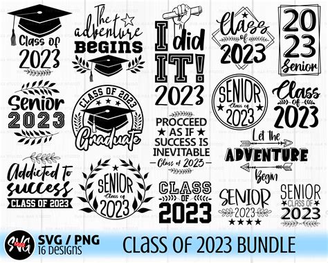 Class Of 2023 Svg Bundle Senior 2023 Svg Graduation Svg Etsy