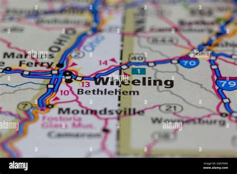 Wheeling Virginia Map Hi Res Stock Photography And Images Alamy