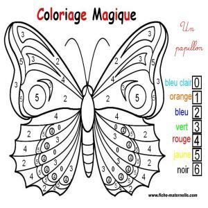Coloriage Magique A Imprimer Maternelle Coloriage Magique Un Papillon