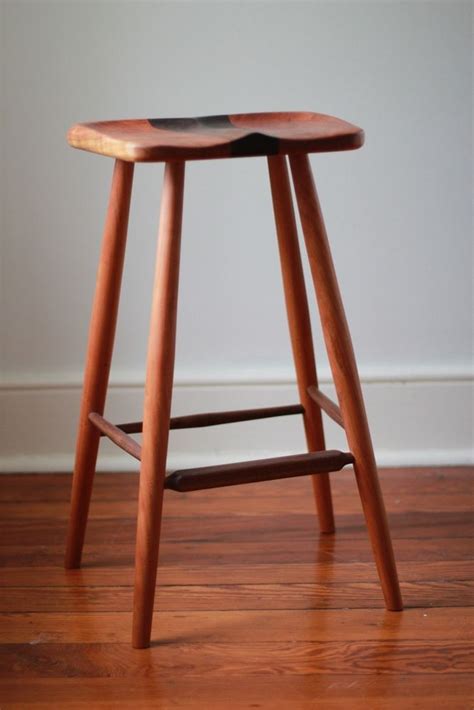 Custom Stool Woodworking Sadly No Record Of Who Made It Wooden