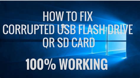 Check spelling or type a new query. How To Fix/Repair Corrupted/Not Recognized USB FLASH DRIVE / SD CARD | 100% WORKING - YouTube
