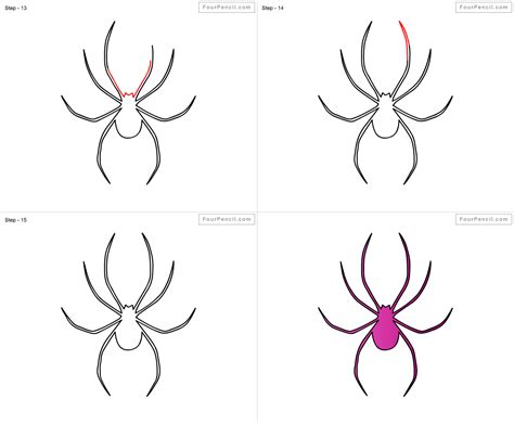Draw horizontal lines between these vertical lines to make a web. How to draw Spider for kids | Drawings, Spiders for kids ...