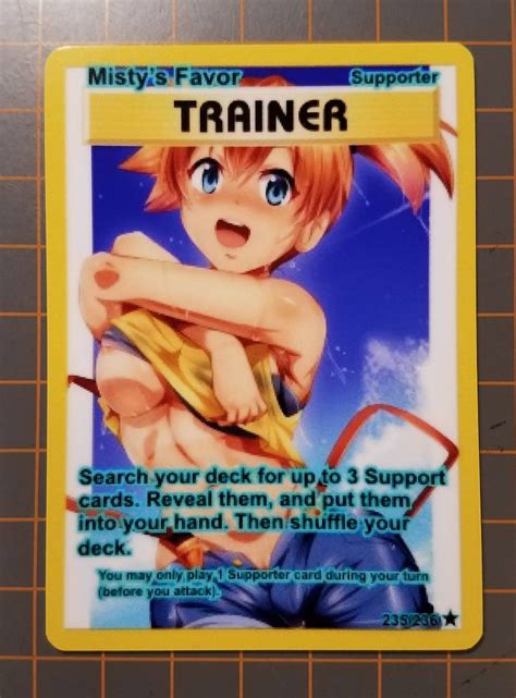Custom Fan Made Adult Pokemon Card Mistys Favor Sexy V Etsy
