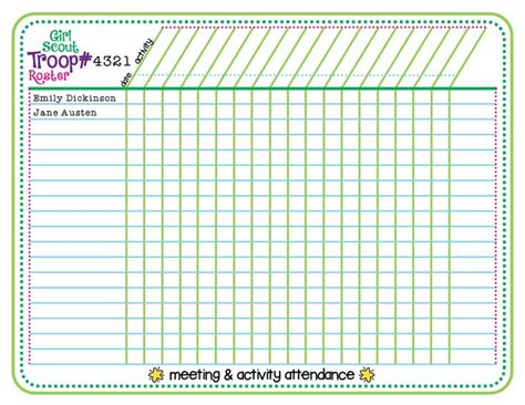 troop multi level girl scout meeting activity attendance etsy girl scout activities girl
