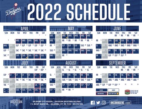 Okc Dodgers Announce 2022 Schedule By Lisa Johnson Beyond The