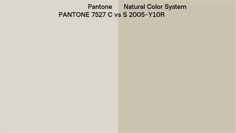 Pantone 7527 C Vs Natural Color System S 2005 Y10r Side By Side Comparison