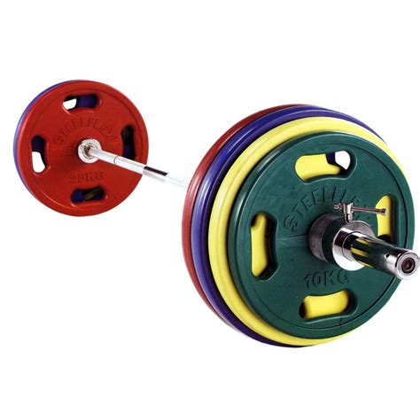 Colour Rubber Plate Olympic Weight Set 165kg Body Solid® Fitness