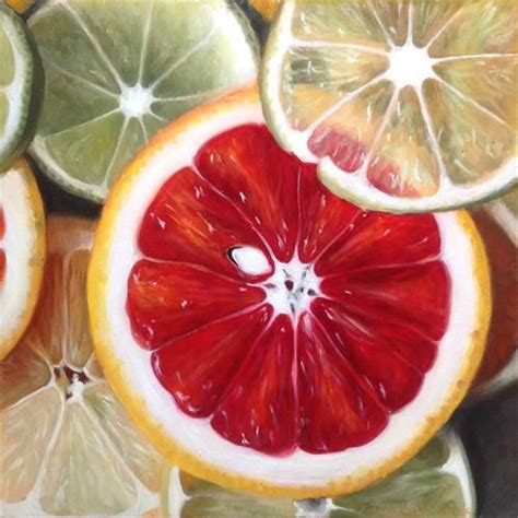 Daily Paintworks Slices Of Citrus Original Fine Art For Sale