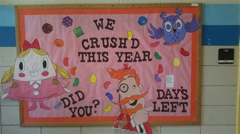 End Of The Year Bulletin Board 2015 Candy Crush Theme Candy Crush