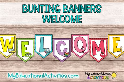 My Educational Activities Free Classroom Welcome Banner Printable