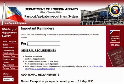 Michi Photostory How To Set A DFA Passport Appointment Online