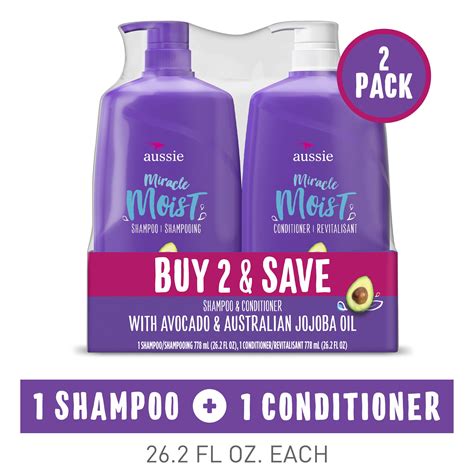 Aussie Miracle Moist Shampoo And Conditioner Hair Set 262 Fl Oz