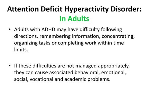 ppt attention deficit hyperactivity disorder powerpoint presentation id 2412767