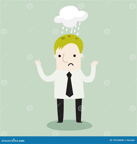 Negative Thinking Businessman Stock Vector Illustration Of Mind