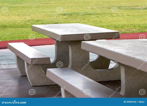 Concrete Picnic Tables Stock Photo Image Of Picnic Benches 3920744