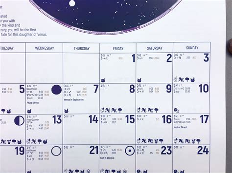 2022 Astrological Calendar Astrology Calendar Daily Etsy Uk