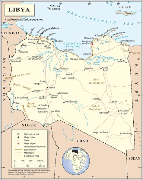 Agrandar El Mapa Libia En El Mapa Mundial
