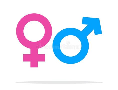 Gender Icon Pink And Blue Symbol Male And Female Symbol For Your Web