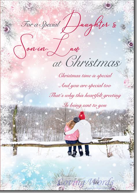 Daughter And Son In Law At Christmas Greeting Cards By Loving Words
