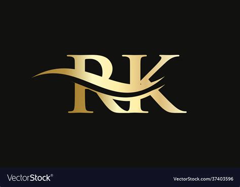 Modern Rk Logo Design For Business And Company Vector Image