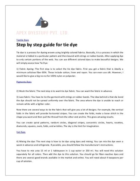 Tie Dye Washing Instructions Printable