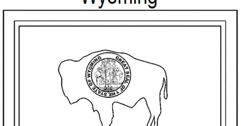Geography Blog Wyoming State Flag Coloring Page