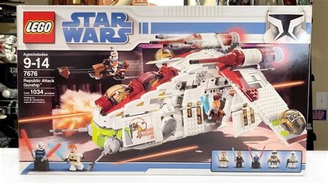 Lego Star Wars 7676 Republic Attack Gunship Review Youtube