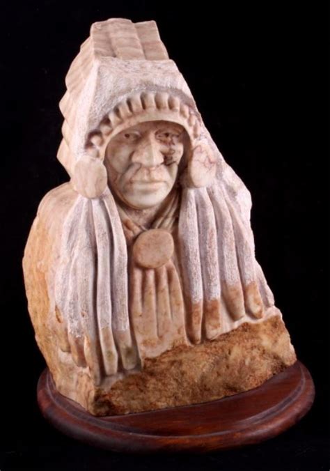 Native American Marble Carved Bust This Is A Nativ
