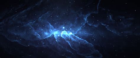 Download 3440x1440 Nebula Blue Stars Wallpapers Wallpapermaiden