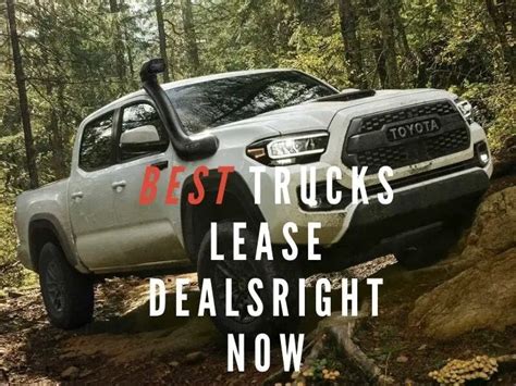 13 Best Pick Up Truck Lease Deals Right Now 2022