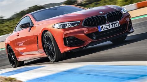 2019 Bmw M850i Xdrive Coupe Sunset Orange Metallic Road And Track Driving Interior And