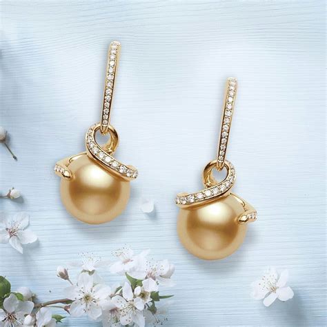Official Mikimoto Yellow Gold Spirals Around A Rich Colored Golden