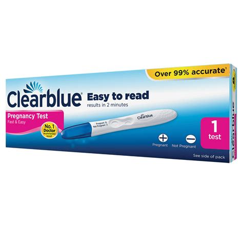 Clearblue Pregnancy Test Fast And Easy Results In 2 Minutes 1 Test Pack