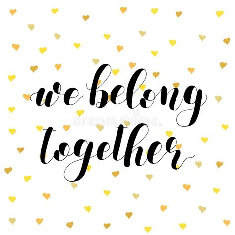 We Belong Together Vector Romantic Love Quote Wording Design
