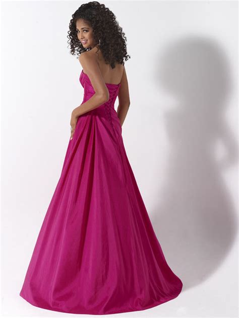 Fuchsia A Line Sweetheart And Strapless Lace Up Beading Ruffles Full