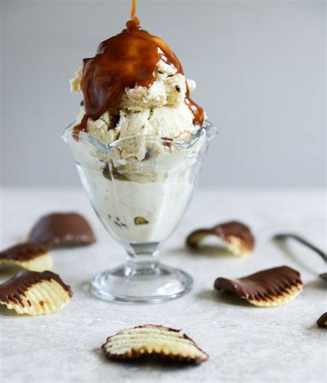 Sweet Corn Ice Cream With Salted Caramel Swirl And Chocolate Covered Potato Chips 27 Salted