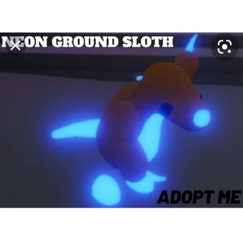 Adopt Me Neon Ground Sloth Shopee Malaysia