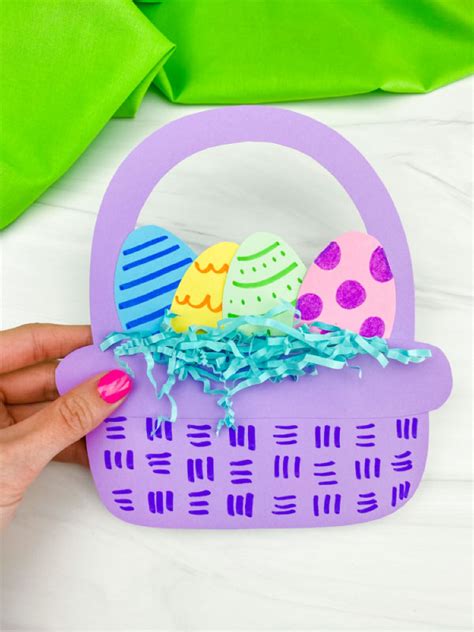 Easter Basket Craft For Kids Free Template