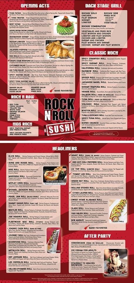 The hot n roll menu is available online in talabat. Rock-N-Roll Sushi menu in Gadsden, Alabama, USA